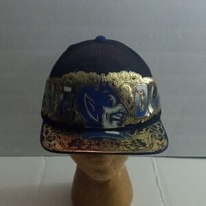 Custom Duke Blue Devils Cap Black with Gold design. Pre-owned